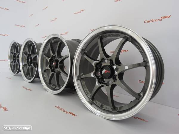 Jantes Japan Racing JR5 15x7 ET35 4x100 Gun Metal w/Machined Lip - 6