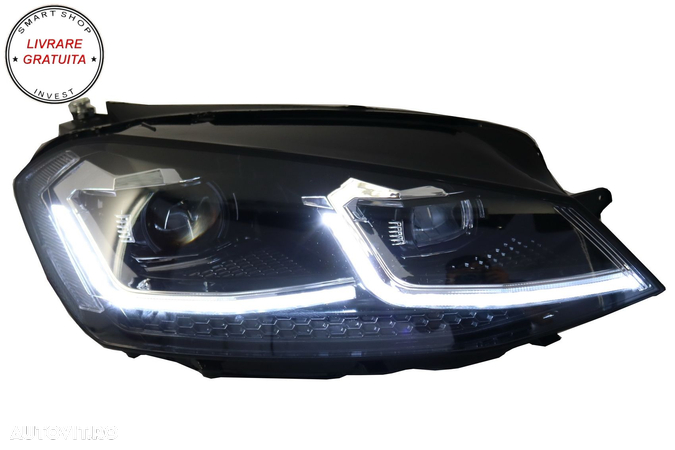Faruri LED Bi-Xenon Look VW Golf 7 VII (2012-2017) Facelift G7.5 R Line Design cu - livrare gratuita - 5