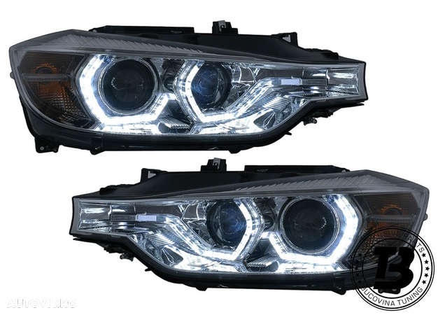 Faruri LED Angel Eyes compatibile cu BMW Seria 3 F30 F31 - 5