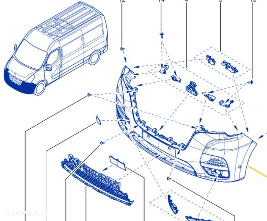 Zderzak przód Renault Master III - Nowy - 1