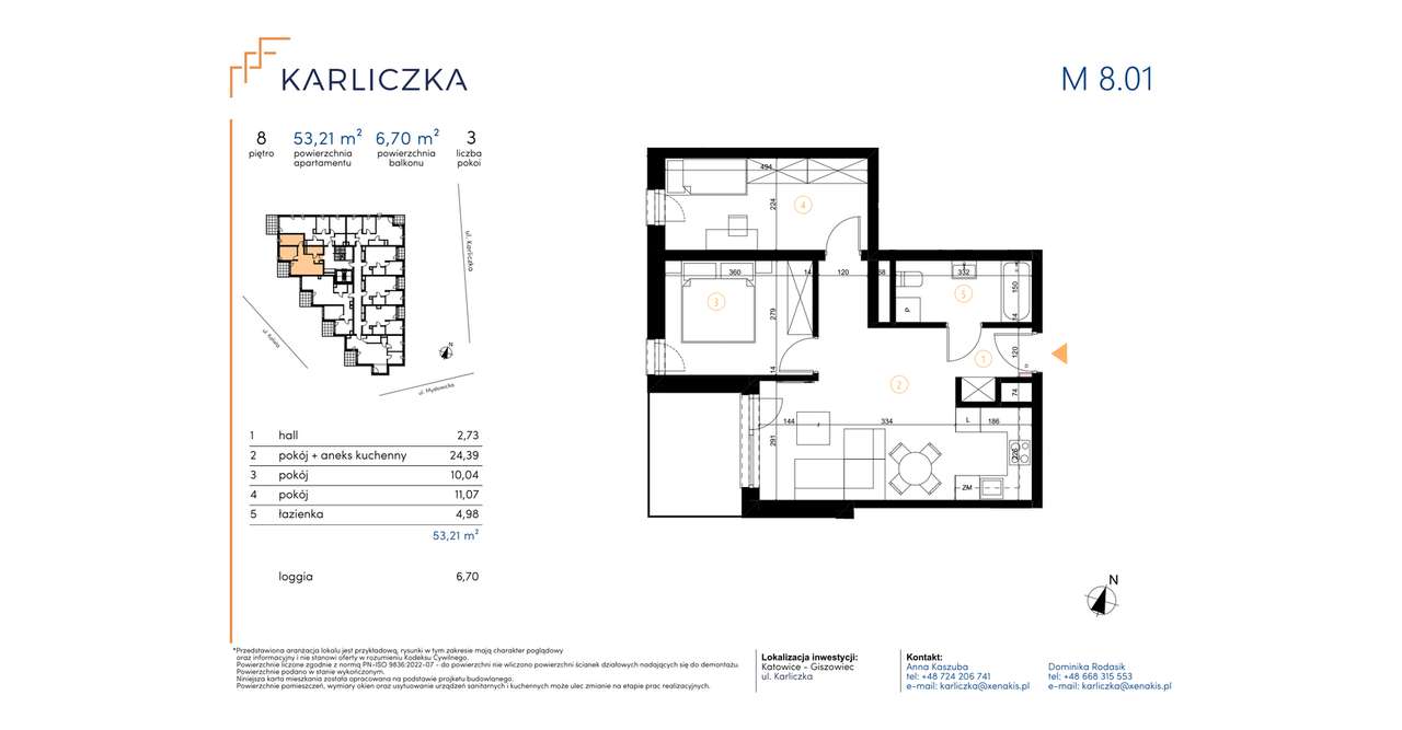 Karliczka | mieszkanie 3-pok. | A.8.01 - Pełny obrazek: 2/7