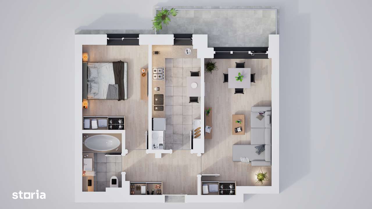 Ansamblu nou si privat, 2 camere , aproape de autobuz, spatii verzi - Imagine principală: 4/19