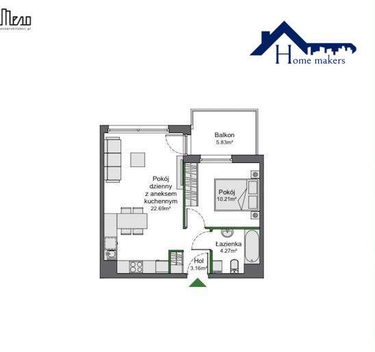 Wysoki standard/2 pokojowe/loggia/parking/od zaraz-4