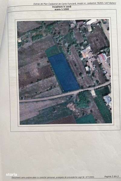 Teren Vaslui - Balteni Deal - intravilan - 5000mp - despartit de sosea - Imagine principală: 4/7