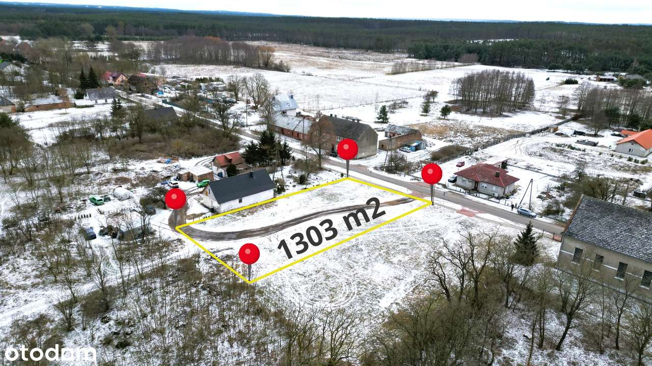 Działka, 1 303 m², Krasnołęg-0