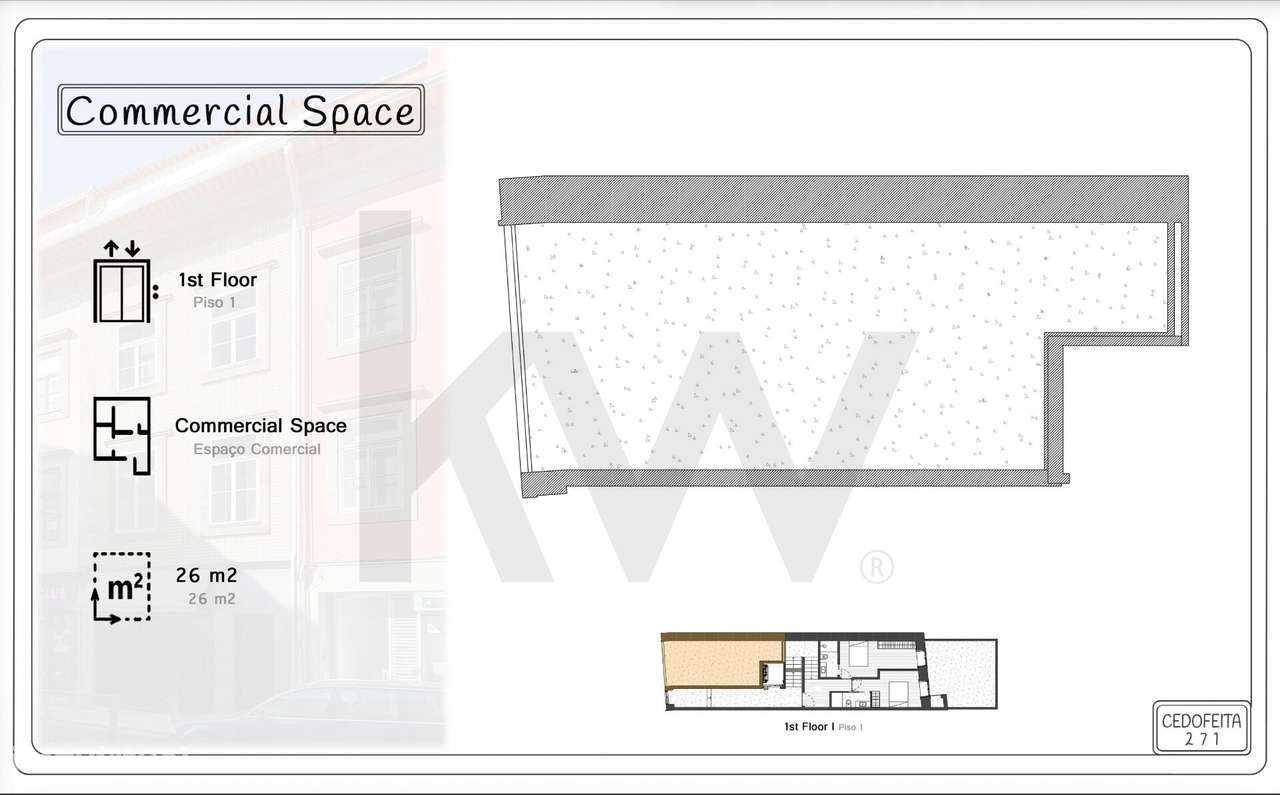 Loja para arrendamento com 26 m2 na Baixa histórica do Porto - Grande imagem: 4/4