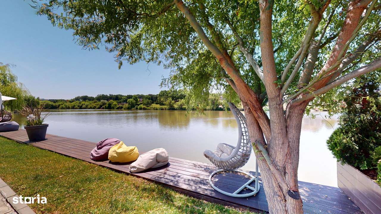Imobil de lux pe malul lacului cu ponton, complet mobilat si utilat-1