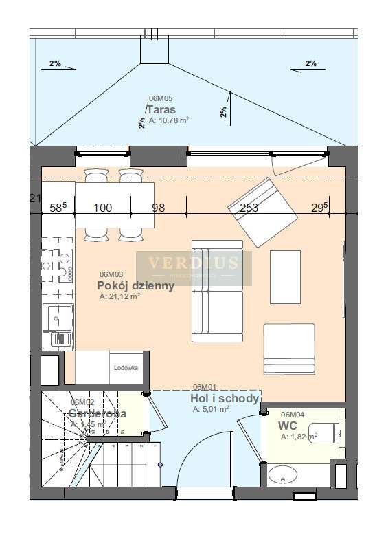 Mieszkanie, stan deweloperski - 57m2-2