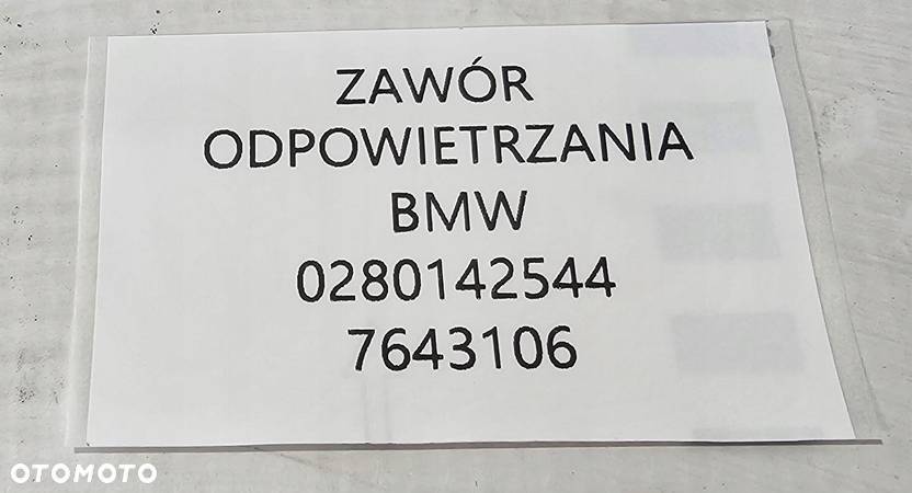 NOWY ORG ZAWÓR ODPOWIETRZANIA BMW - 7643106 - 4