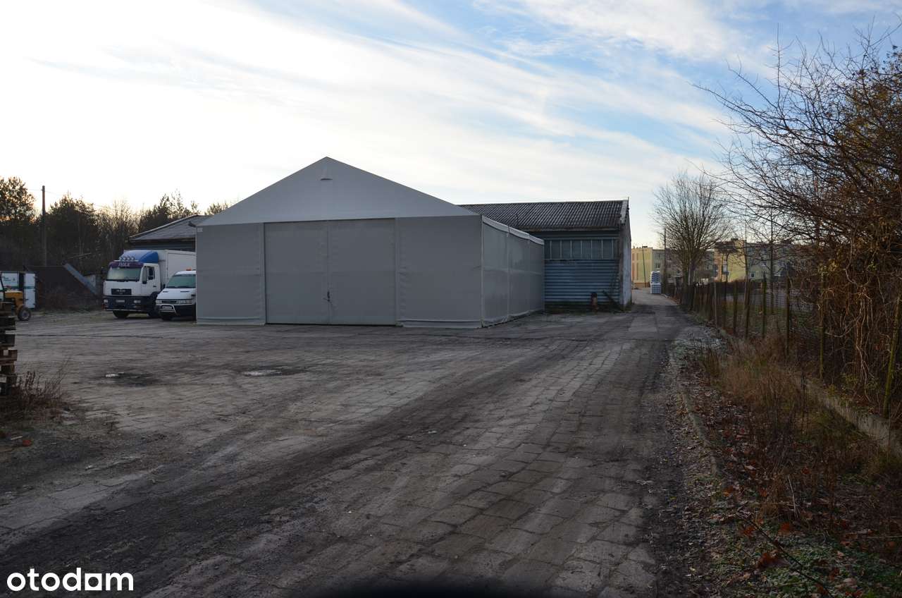 Działka przemysłowa utwardzona, hala, magazyn, plac składowy - Pełny obrazek: 1/10