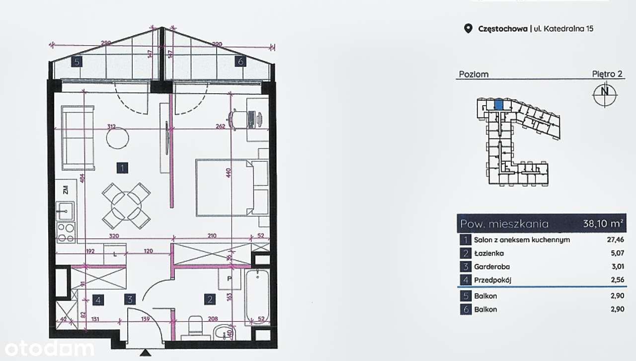 2-pokoje|2 Balkony!|CENTRUM|Klucze na już! + Miejsce parkingowe-7