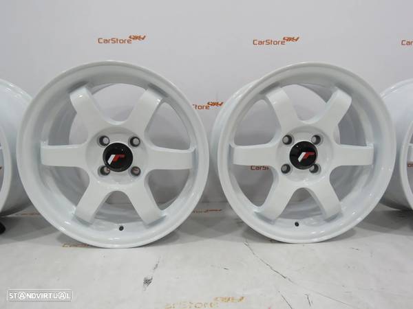 Jantes Japan Racing JR3 15 x 7 et 40 4x100 Brancas - 2