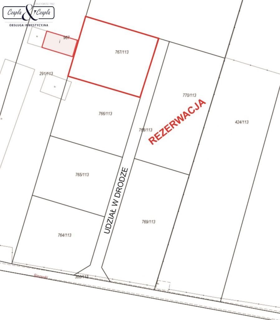 Działka, 869 m², Smolnica