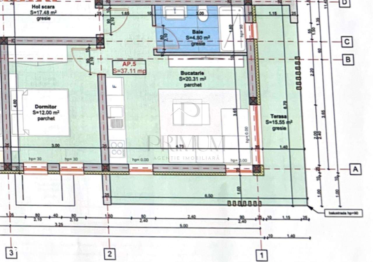 BRAYTIM - 2 Camere - Etajul 1 - Terasa 16mp - Imagine principală: 5/7