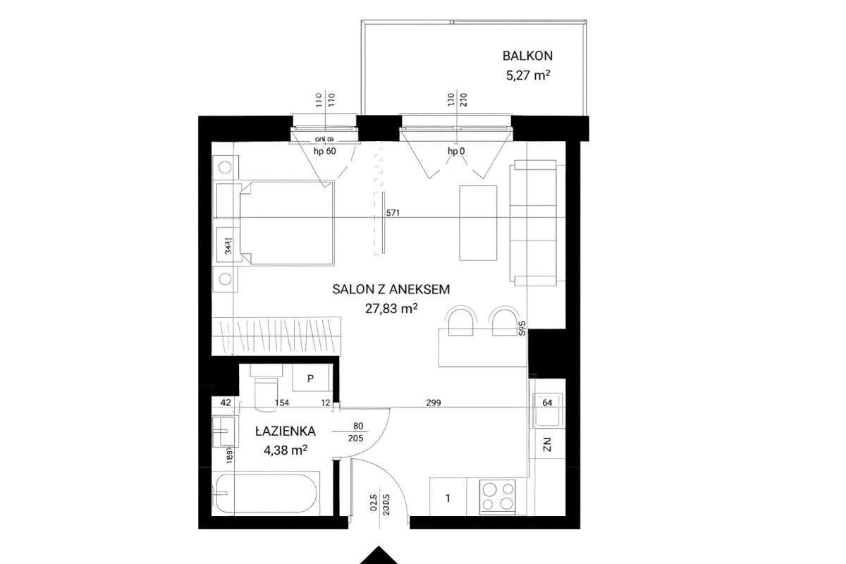 Idealne pod wynajem: 2 pok. z balkonem na Polesiu - Pełny obrazek: 5/10