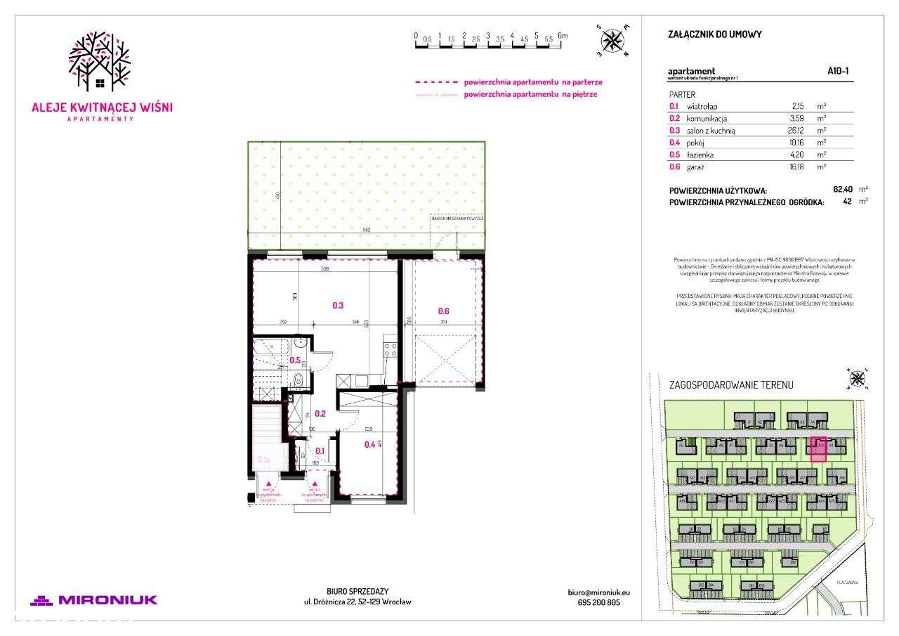 Apartament A10-1 (62m2) na parterze z ogródkiem! Siechnice! - Pełny obrazek: 3/8