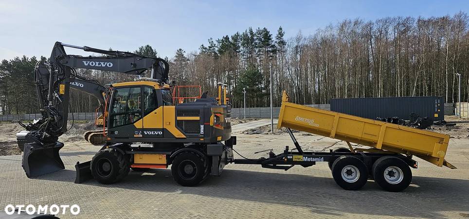 Volvo EW160E_głowica obrotowo-uchylna Steelwrist/Engcon/Rototilt_pług+podpory_przyczepa_niwelacja 3D_szczypce - 2