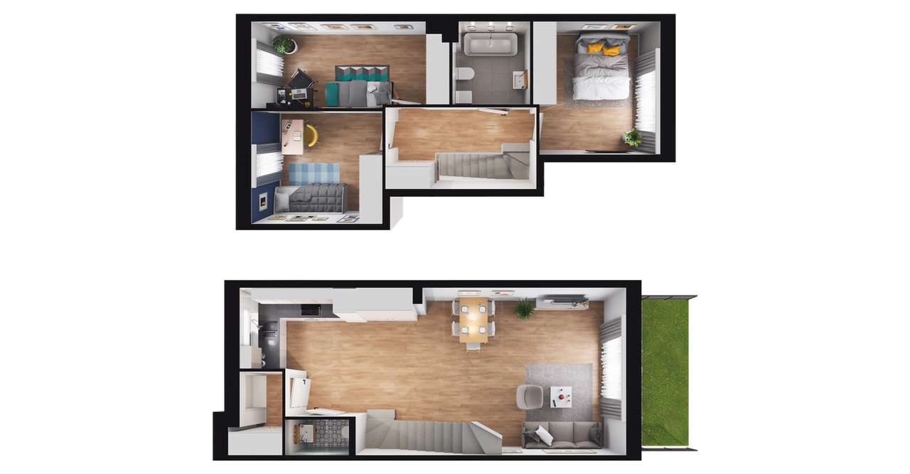 4-pokojowe mieszkanie 84m2 + ogródek Bez Prowizji - Pełny obrazek: 2/7