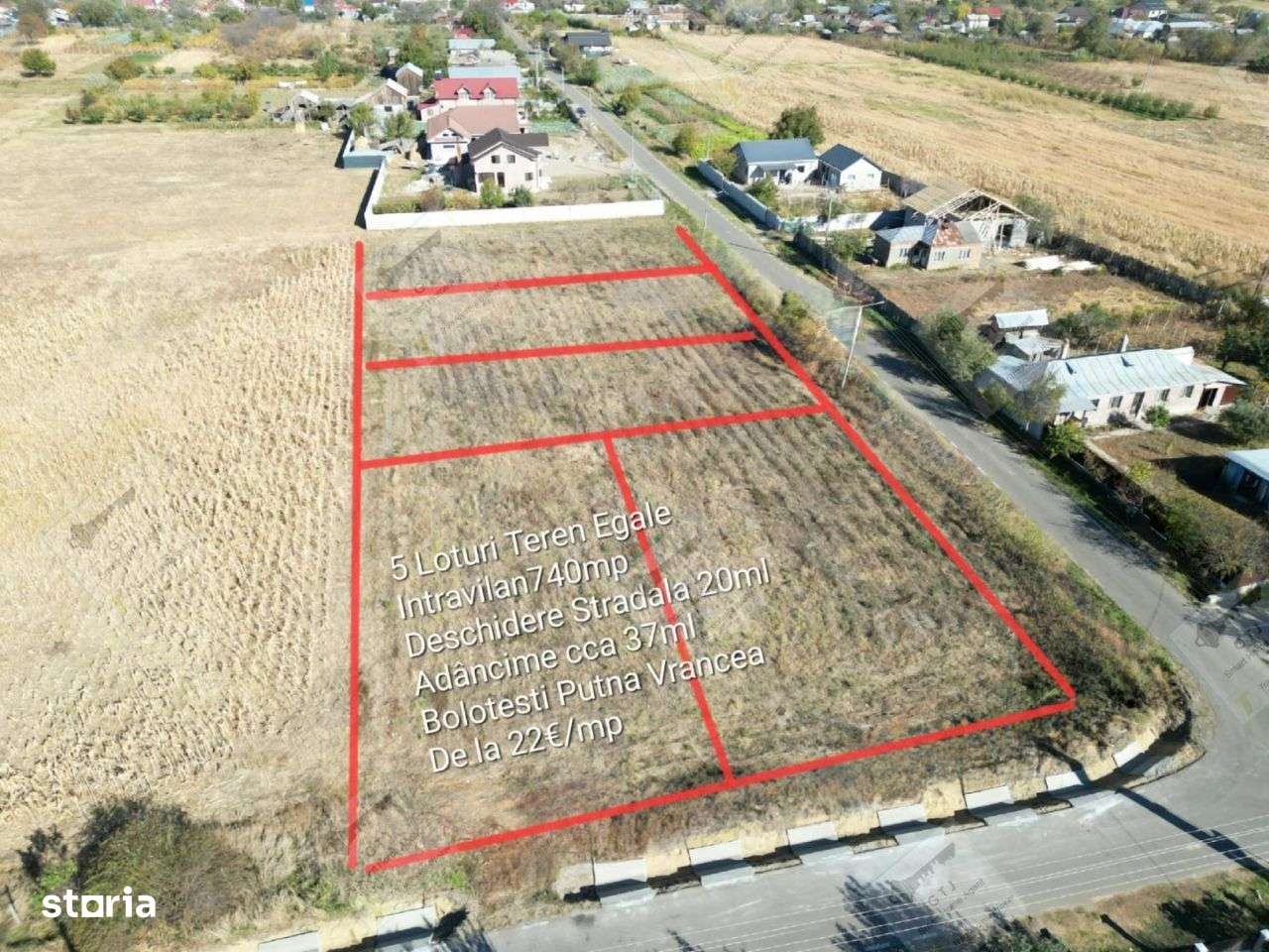 Terenuri Intravilan Bolotesti-Putna Suprafata Loturi cca 740mp - Imagine principală: 1/7