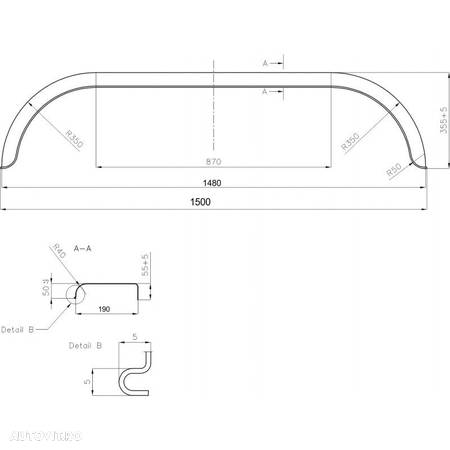 ARIPA METALICA TANDEM 13,remorca,platforma,trailer ,piese remorci - 1