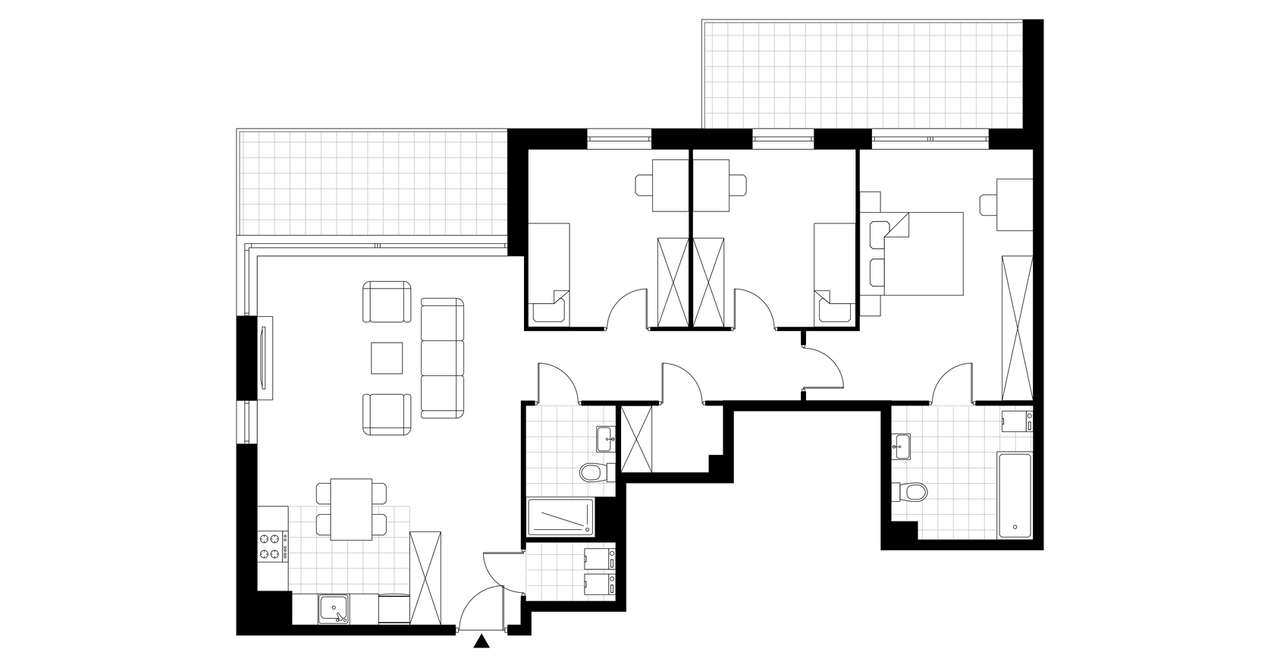 4-pokojowe mieszkanie 92m2 + 2 balkony - Pełny obrazek: 4/9