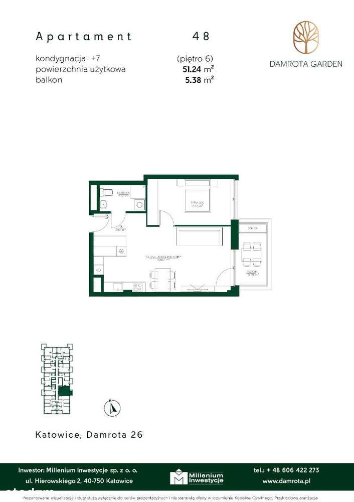 Apartament 2-pok. | Pow. 51,24 m2 | 1 z 2 ostatnich w inwestycji! - Pełny obrazek: 4/9