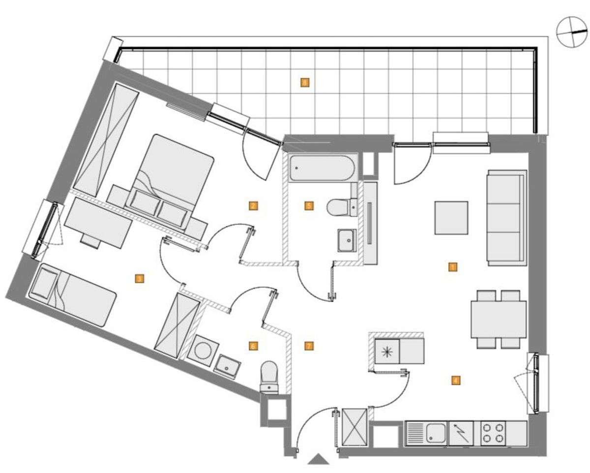 Nowe 3 pokoje - 71 m2, ul. Literacka -  Bielany-9