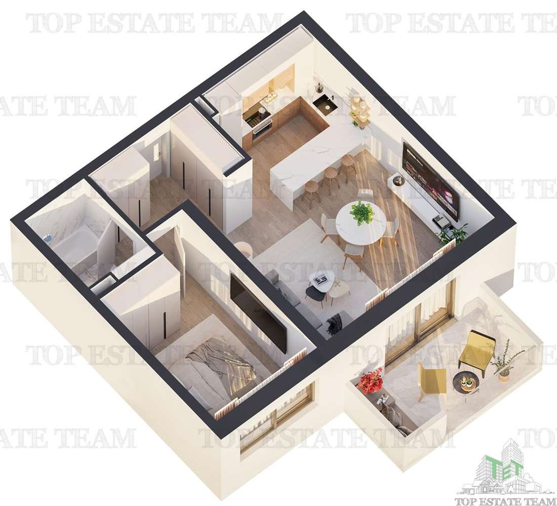 SUPER-PRET Apartament 2 camere  bloc nou zona Antiaeriana - Imagine principală: 3/20