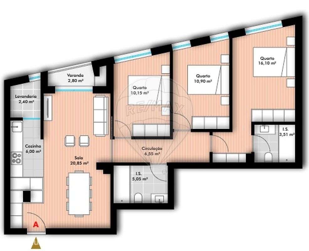 Apartamento T3 para venda - Grande imagem: 4/4