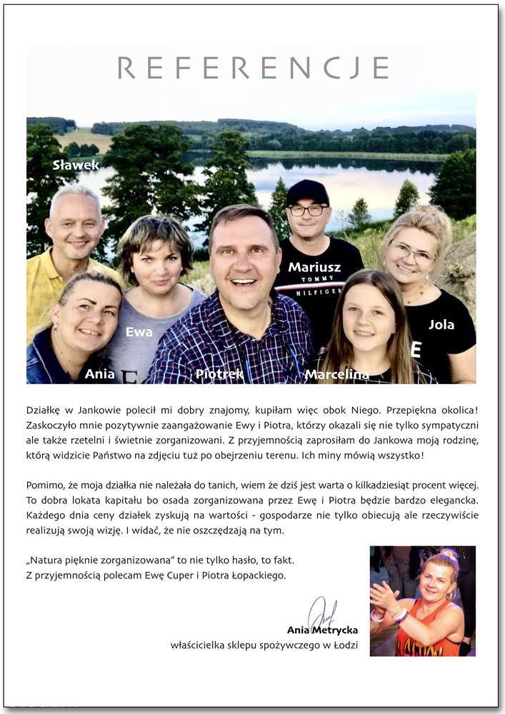 DZIAŁKA nad jeziorem przy plaży z mediami i MPZP-13