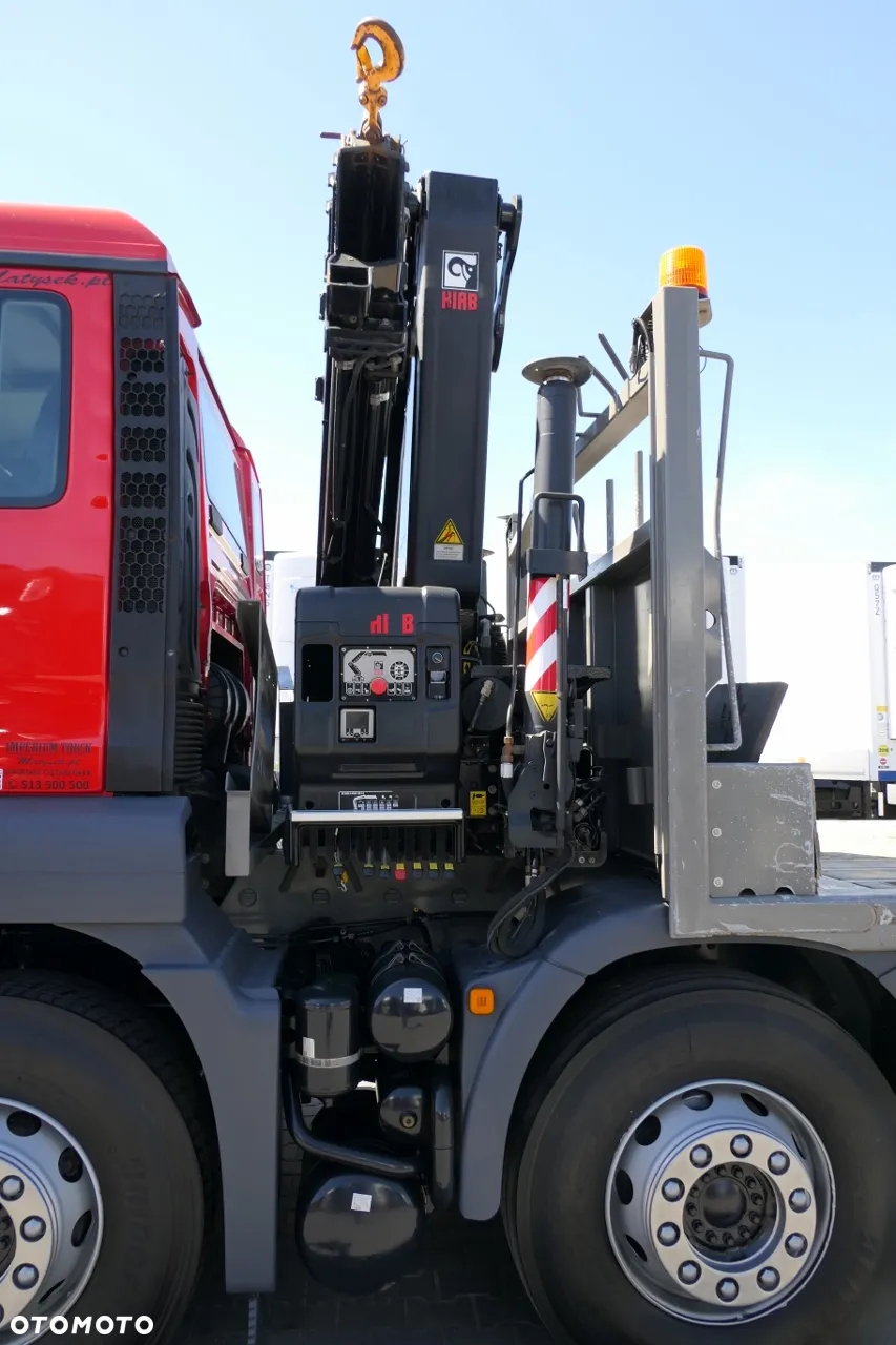 MAN TGS 35.360 / 8x2 -4 / LAWETA / + HDS HIAB 188 wysów: 8,5 m / NAJAZDY HYDRAULICZNE / EURO 6 / WCIĄGARKA / NA PODUSZKACH - 14