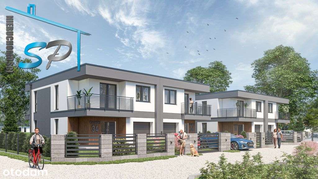 Bliźniak z garażem, dyży ogródek, wysoki standard-1