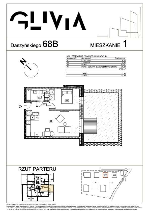 Mieszkanie B01 - przestronne M2 z ogródkiem - Pełny obrazek: 2/8