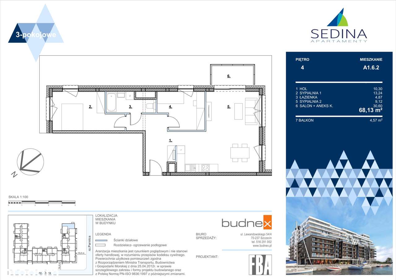 Sedina | apartament 3-pok. | A1.6.2 - Pełny obrazek: 2/9