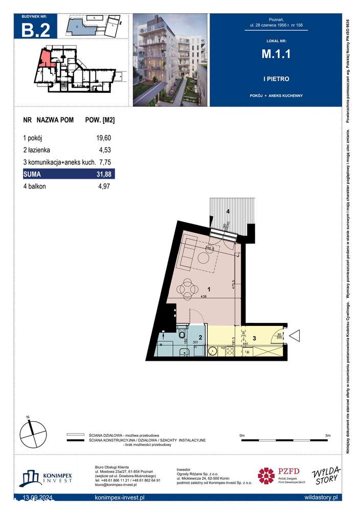 Wilda Story | okazja! | mieszkanie B2.M.1.1 - Pełny obrazek: 2/11