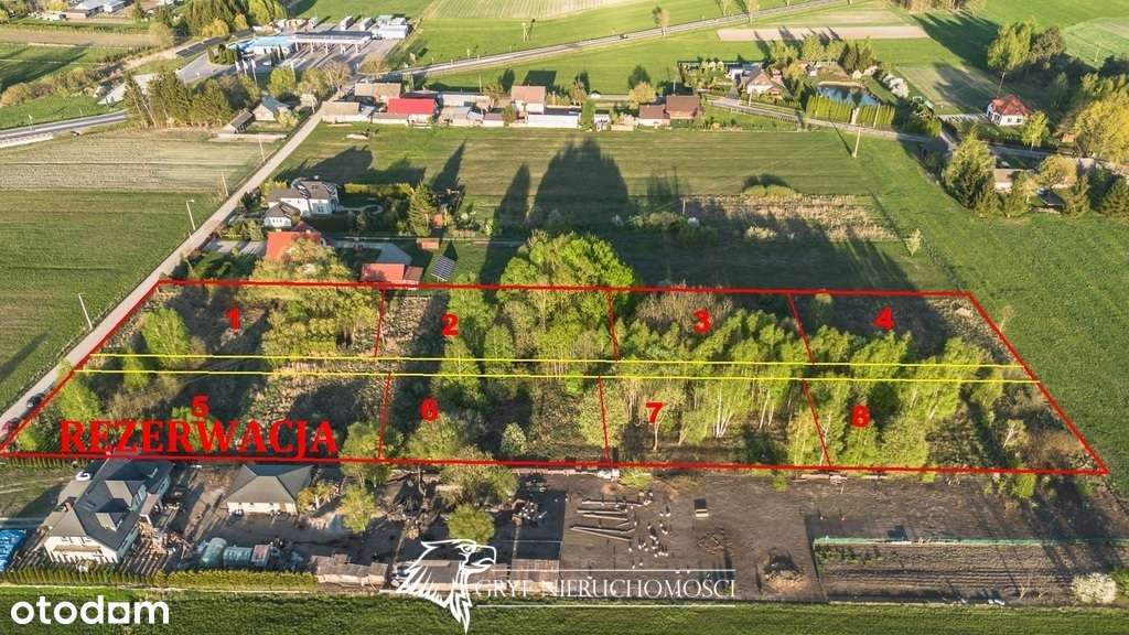 - Działki budowlane z WZ - od 840 do 1920 m2 -