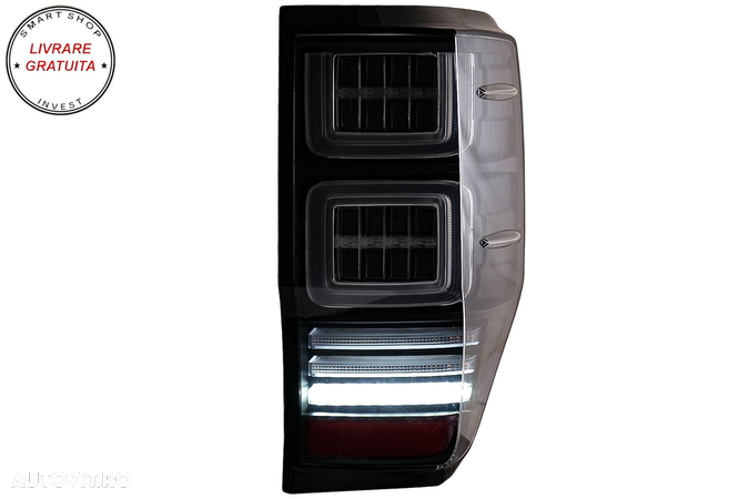 Stopuri LED Ford Ranger (2012-2018) Geam Fumuriu cu Semnal Dinamic- livrare gratuita - 9