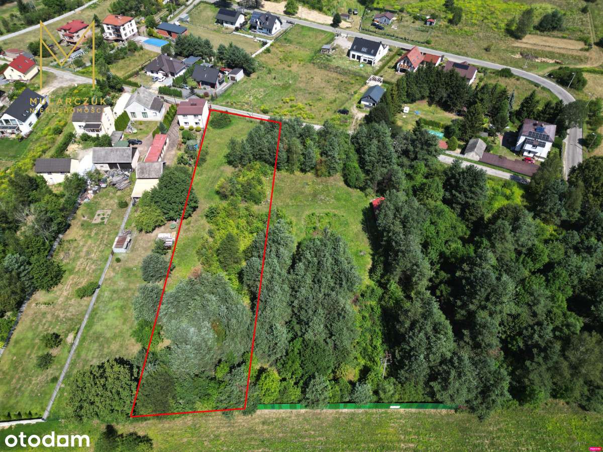 Działka 2758 m² w otoczeniu lasu - Łęka-0