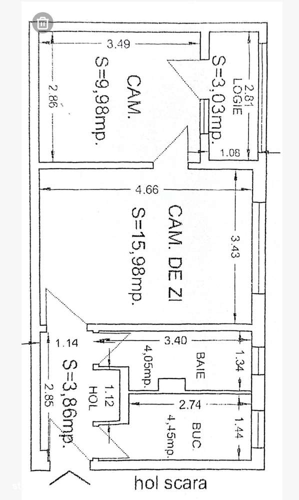 Casa de Cultură - apartament 2 camere cu centrală pe gaz-1