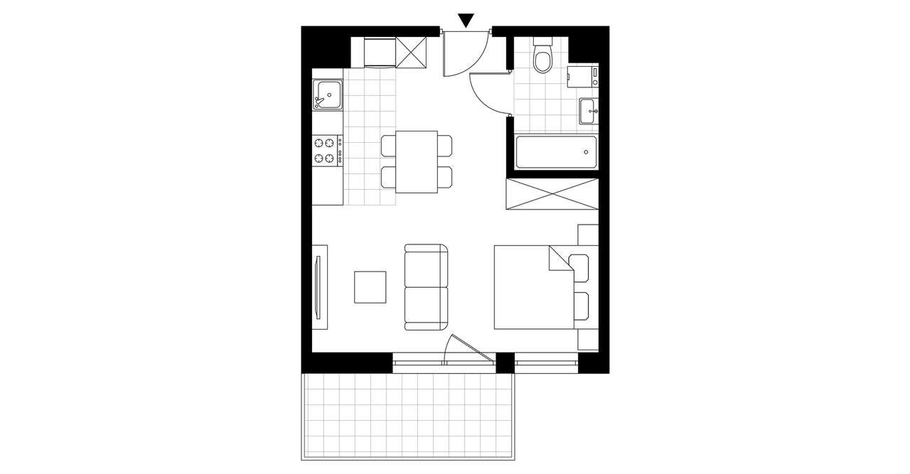 1-pokojowe mieszkanie 31m2 + balkon Bez Prowizji - Pełny obrazek: 3/8