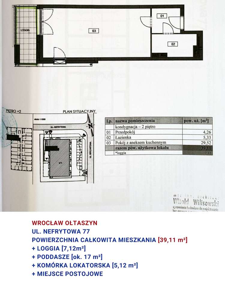 39 m² + poddasze/wysoki standard/loggia/MP+K-16