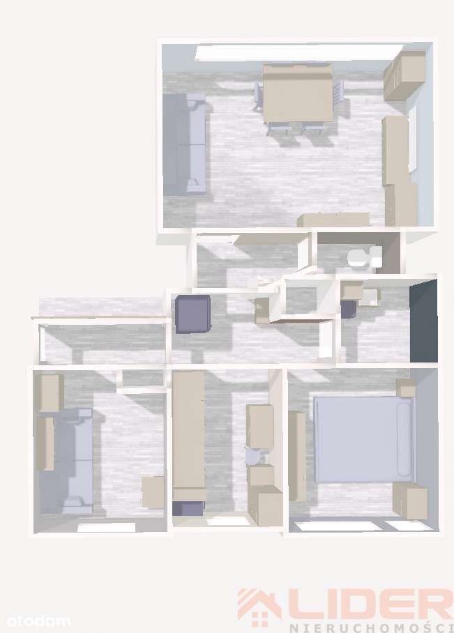 3 pokoje, 1 piętro, winda, dwustronne-9