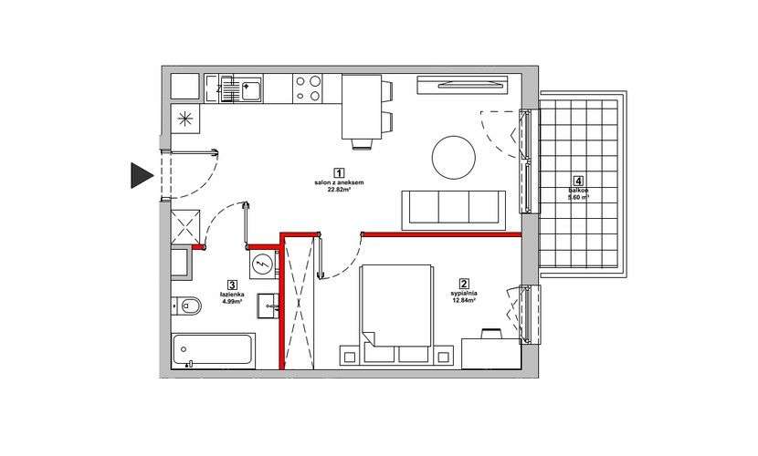 Ustawne 2-pokoje na III piętrze + balkon | Wawer - Pełny obrazek: 2/7