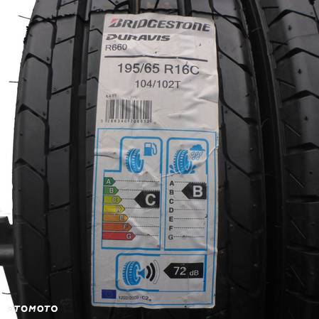 4 x BRIDGESTONE 195/65 R16C 104/102T Duravis R660 Lato 2018 NIEUŻYWANE JAK NOWE - 2