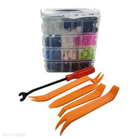 Set 470 buc cleme din plastic + 5 unelte - 2