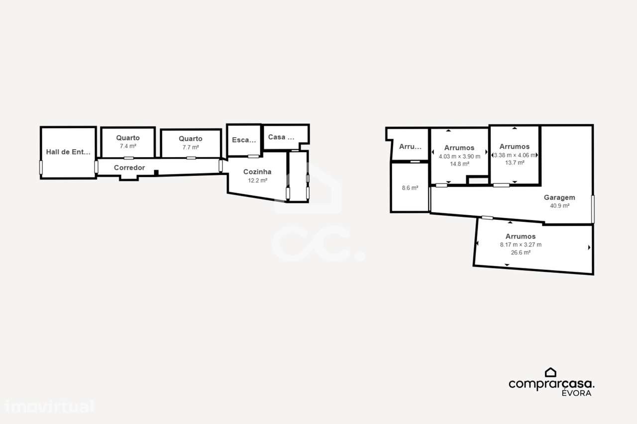 Moradia T3 Térrea de Gaveto para Recuperar c/ Quintal, Terraço e Garag - Grande imagem: 5/60