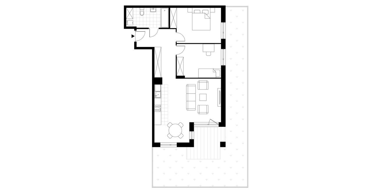 3-pokojowe mieszkanie 69m2 + ogródek - Pełny obrazek: 3/6
