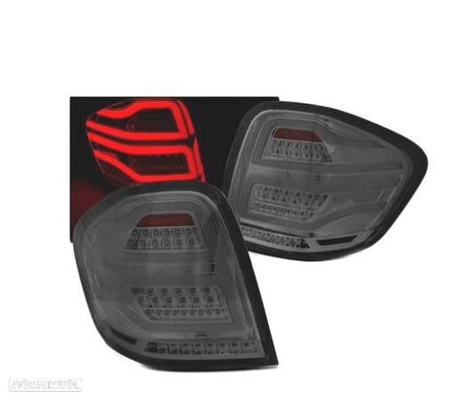 FAROLINS TRASEIROS LED PARA MERCEDES "W164" 05-08 SMOKED FUMADO ESCURECIDO - 1