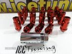 Porcas Lug Nuts para honda,Mazda,etc  45mm 12x1.50 Vermelho Conjunto 20 Unidades - 5