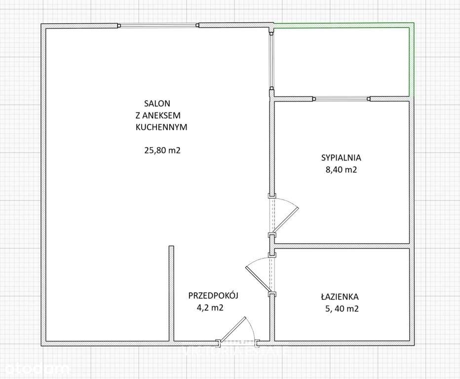 Przestronne 2-pokojowe mieszkanie na Ruczaju-11